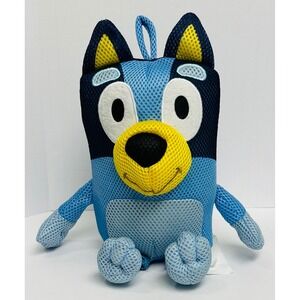 Oeko Tex Bluey Bath Buddy 11" Blue Mesh Breathable Stuffed Animal Plush Toy